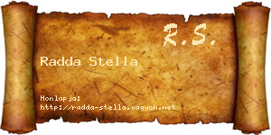 Radda Stella névjegykártya